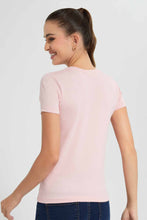 Load image into Gallery viewer, Redtag-Blush--Crew-Neck-T-Shirt-Category:T-Shirts,-Colour:Pink,-Filter:Women&#39;s-Clothing,-New-In,-New-In-Women,-Non-Sale,-S22D,-Section:Women,-TBL,-Women-T-Shirts-Women&#39;s-
