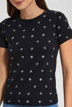 Load image into Gallery viewer, Redtag-Black-Nyc-Allover-Print-T-Shirt-Category:T-Shirts,-Colour:Black,-Filter:Women&#39;s-Clothing,-New-In,-New-In-Women,-Non-Sale,-S22D,-Section:Women,-TBL,-Women-T-Shirts-Women&#39;s-
