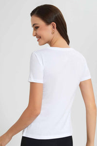 Redtag-Lemon-Always-Love-Embellished-T-Shirt-Category:T-Shirts,-Colour:Lemon,-Filter:Women's-Clothing,-New-In,-New-In-Women,-Non-Sale,-S22D,-Section:Women,-TBL,-Women-T-Shirts-Women's-