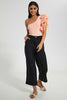 Redtag-Black-Pocket-Cropped-Pant-Culottes-Women's-