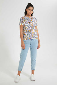 Redtag-Assorted-Tom-&--Jerry-Allover-Print-T-Shirt-Character-T-Shirts-Women's-