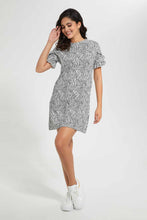 Load image into Gallery viewer, Redtag-Assorted-Printed-Ruffled-Sleeve-T-Shirt-Dress-Dresses-Women&#39;s-
