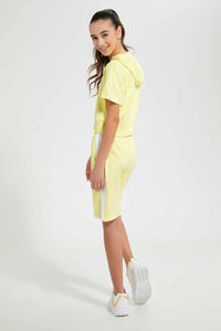 Redtag-Yellow-Active-Jogging-Suit-(Short)-Jog-Sets--