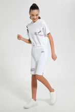 Load image into Gallery viewer, Redtag-White-Active-Jogging-Suit-(Short)-Jog-Sets--
