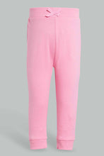 تنزيل الصورة على معرض الصور، Redtag-Assorted-Dark-Pink-&amp;-White-Solid-2Pcs-Pack-Active-Pant-Joggers-Infant-Girls-3 to 24 Months
