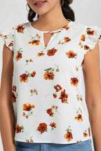 Load image into Gallery viewer, Redtag-Assorted-Printed-Ruffle-Sleeve-Keyhole-Neck-Blouse-Blouses-Women&#39;s-
