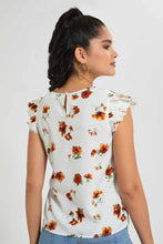 Load image into Gallery viewer, Redtag-Assorted-Printed-Ruffle-Sleeve-Keyhole-Neck-Blouse-Blouses-Women&#39;s-
