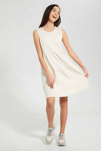 تنزيل الصورة على معرض الصور، Redtag-Biege-Tiered-Knitted-Dress-Dresses-Senior-Girls-9 to 14 Years

