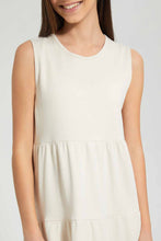 تنزيل الصورة على معرض الصور، Redtag-Biege-Tiered-Knitted-Dress-Dresses-Senior-Girls-9 to 14 Years
