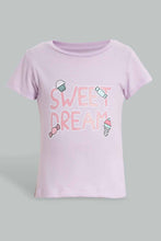 Load image into Gallery viewer, Redtag-Lilac-One-In-A-Sweat-Dream-Pyjama-Set-Pyjama-Sets-Infant-Girls-3 to 24 Months
