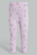 Load image into Gallery viewer, Redtag-Lilac-One-In-A-Sweat-Dream-Pyjama-Set-Pyjama-Sets-Infant-Girls-3 to 24 Months
