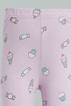 Load image into Gallery viewer, Redtag-Lilac-One-In-A-Sweat-Dream-Pyjama-Set-Pyjama-Sets-Infant-Girls-3 to 24 Months
