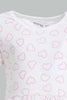 Redtag-White-Printed-/-Solid-Fuchsia-2Pc-Pack-Knit-Dress-Dresses-Infant-Girls-3 to 24 Months