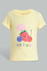 Redtag-Yellow-And-Pink-Berry-Much-Pyjama-Set-Pyjama-Sets-Infant-Girls-3 to 24 Months