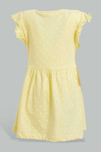 Redtag-Baby-Pink-Printed-/-Solid-Mint-2Pc-Pack-Knit-Dress-Dresses-Infant-Girls-3 to 24 Months