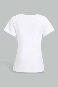 Redtag-White-Cute-Friends-Printed-T-Shirt-Category:T-Shirts,-CHR,-Colour:White,-Filter:Infant-Girls-(3-to-24-Mths),-ING-T-Shirts,-New-In,-New-In-ING-APL,-Non-Sale,-S22B,-Section:Kidswear,-TBL-Infant-Girls-