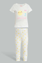 Load image into Gallery viewer, Redtag-Cream-You-Make-My-Life-Beautiful-Pyjama-Set-Pyjama-Sets-Infant-Girls-3 to 24 Months
