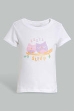 تنزيل الصورة على معرض الصور، Redtag-White-Sleep-Pyjama-Set-Pyjama-Sets-Infant-Girls-3 to 24 Months
