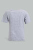 Redtag-Grey-And-Black-Color-Block-Mickey-Mouse-Graphic-T-Shirts-Infant-Boys-3 to 24 Months