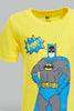 Redtag-Mustard-Batman-Ss-Tshirt-Graphic-T-Shirts-Infant-Boys-3 to 24 Months