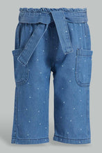 Load image into Gallery viewer, Redtag-Blue-Side-Pockets-Jogger-Jeans-Jogger-Fit-Infant-Girls-3 to 24 Months
