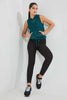 Redtag-Green-Hoodie-Sleeveless-Mesh-Sweatshirt-Active-Sweatshirts-Women's-