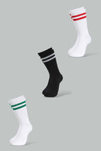 Load image into Gallery viewer, Redtag-Assorted-Men-Crew-Leg-Socks-With-Rib-On-Leg-Sports-1/2-Terry-Sports-Socks-Men&#39;s-
