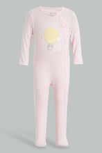 Load image into Gallery viewer, Redtag-Yellow-And-Pink-Balloons-2-Piece-Pack-Sleep-Suit-Sleepsuits-Baby-0 to 12 Months
