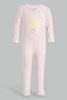 Redtag-Yellow-And-Pink-Balloons-2-Piece-Pack-Sleep-Suit-Sleepsuits-Baby-0 to 12 Months