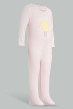 Load image into Gallery viewer, Redtag-Yellow-And-Pink-Balloons-2-Piece-Pack-Sleep-Suit-Sleepsuits-Baby-0 to 12 Months
