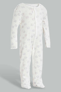 Redtag-Grey-Elephant-2-Piece-Pack-Sleep-Suit-Sleepsuits-Baby-0 to 12 Months