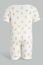 Load image into Gallery viewer, Redtag-Beige-Teddy-Bear-2-Piece-Pack-Sleep-Suit-Sleepsuits-Baby-0 to 12 Months
