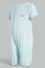 Redtag-Mint-And-Peach-Cat-2-Piece-Pack-Sleep-Suit-Sleepsuits-Baby-0 to 12 Months