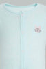 Redtag-Mint-And-Peach-Cat-2-Piece-Pack-Sleep-Suit-Sleepsuits-Baby-0 to 12 Months