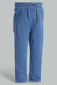 Redtag-Royal-Color-Knit-Denim-Pant-Knit-Denim-Infant-Boys-3 to 24 Months