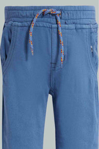 Redtag-Royal-Color-Knit-Denim-Pant-Knit-Denim-Infant-Boys-3 to 24 Months