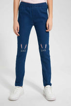 Load image into Gallery viewer, Redtag-Dk-Wash-Skinny-With-Bunny-Category:Jeans,-Colour:Darkwash,-Deals:2-For-90,-Filter:Senior-Girls-(9-to-14-Yrs),-GSR-Jeans,-New-In,-New-In-GSR,-RMD-add,-S22C,-Section:Kidswear-Senior-Girls-9 to 14 Years
