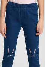 Load image into Gallery viewer, Redtag-Dk-Wash-Skinny-With-Bunny-Category:Jeans,-Colour:Darkwash,-Deals:2-For-90,-Filter:Senior-Girls-(9-to-14-Yrs),-GSR-Jeans,-New-In,-New-In-GSR,-RMD-add,-S22C,-Section:Kidswear-Senior-Girls-9 to 14 Years
