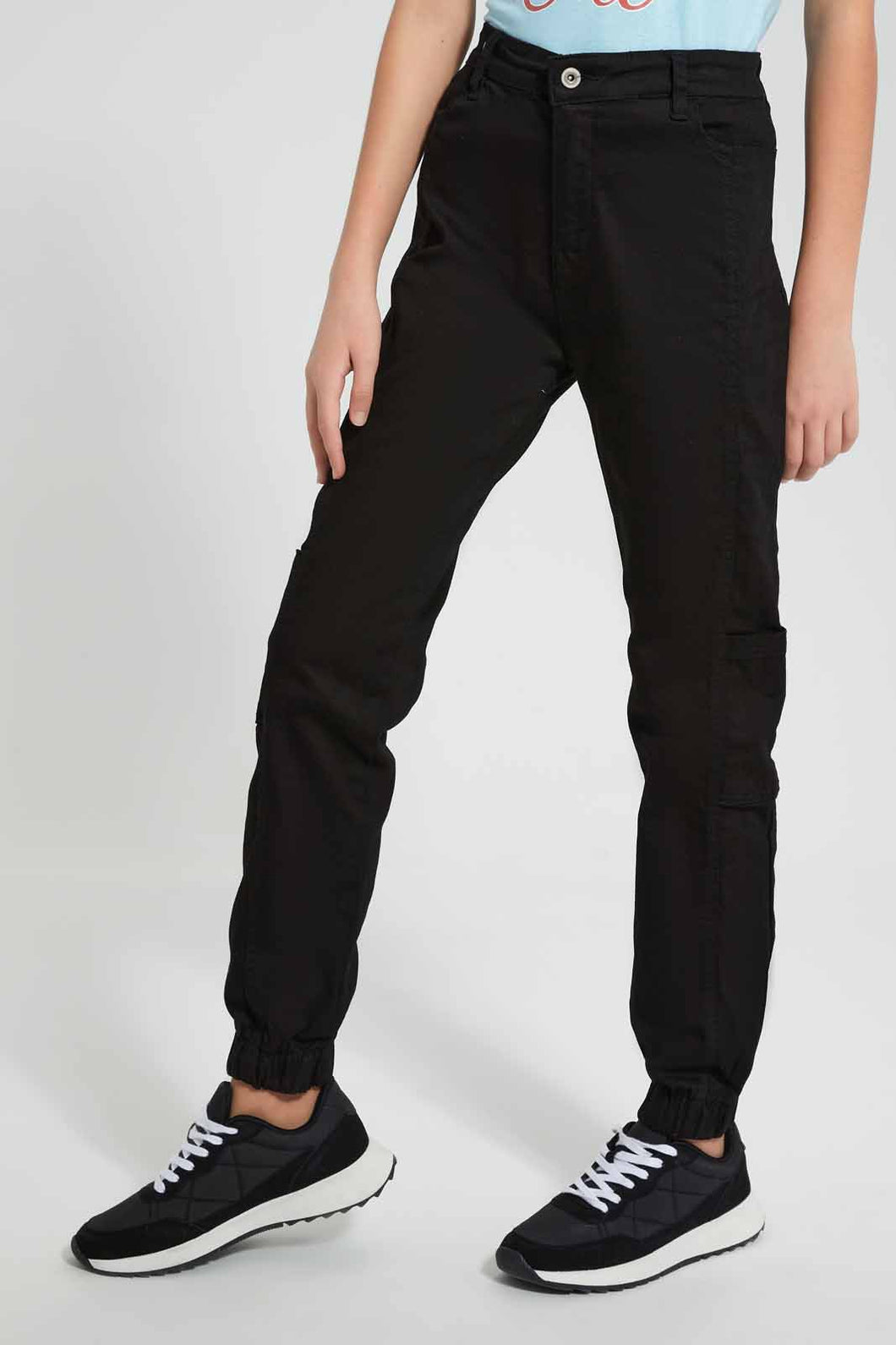 Redtag-Black-Mom'S-Fit-Jeans-With-Cargo-Pocket-Category:Jeans,-Colour:Black,-Deals:2-For-90,-Filter:Senior-Girls-(9-to-14-Yrs),-GSR-Jeans,-New-In,-New-In-GSR,-RMD-add,-S22C,-Section:Kidswear-Senior-Girls-9 to 14 Years