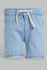 Redtag-Sky-Blue-Striped-Denim-Short-Denim-Shorts-Infant-Boys-3 to 24 Months