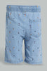 Redtag-Lgith-Wash--Allover-Printed-Pull-On-Denim-Short:Light-Wash:3-6-Months-Denim-Shorts-Infant-Boys-3 to 24 Months