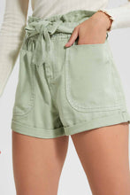 Load image into Gallery viewer, Redtag-Mint-Paperbag-Wiast-Short-With-Belt-Category:Shorts,-Colour:Mint,-Filter:Women&#39;s-Clothing,-New-In,-New-In-Women-APL,-Non-Sale,-S22C,-Section:Women,-TBL,-Women-Shorts--
