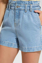 Load image into Gallery viewer, Redtag-Denim-Paper-Bag-Waist-Short-Category:Shorts,-Colour:Denim,-Filter:Women&#39;s-Clothing,-New-In,-New-In-Women-APL,-Non-Sale,-S22C,-Section:Women,-TBL,-Women-Shorts--
