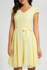 Redtag-Yellow-Dobby-Skater-Dress-Dresses-Women's-