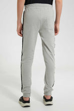 Load image into Gallery viewer, Redtag-Grey-Mel-Side-Tape-Active-Pant-Joggers-Senior-Boys-9 to 14 Years
