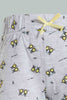 Redtag-Grey-Printed-/-Yellow-Solid-2Pk-Short-Casual-Shorts-Infant-Girls-3 to 24 Months