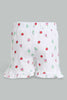 Redtag-White-Printed-/-Mint-Solid-2Pk-Short-Casual-Shorts-Infant-Girls-3 to 24 Months