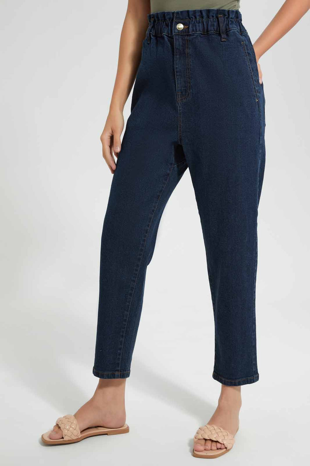 Redtag-Darkwash-Baggy-Fit-Jean-Category:Jeans,-Colour:Darkwash,-Filter:Women's-Clothing,-New-In,-New-In-Women-APL,-Non-Sale,-S22C,-Section:Women,-TBL,-Women-Jeans-Women's-