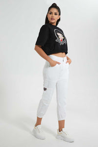 Redtag-White-Utility-Jogger-With-Embroidery-Jeans-Jogger-Fit-Women's-