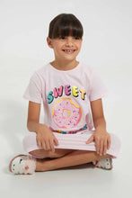 Load image into Gallery viewer, Redtag-Pink-S/Sleeve-Nightshirt-With-Placement-Print-Nightshirts-Girls-2 to 8 Years
